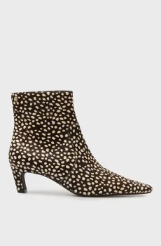 Женские черные кожаные ботильоны с узором LEOPARD Черный 39 Tommy Hilfiger FW0FW09014