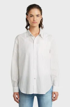 Женская белая рубашка в полоску Summer BF Белый M G-Star RAW D26133,D926