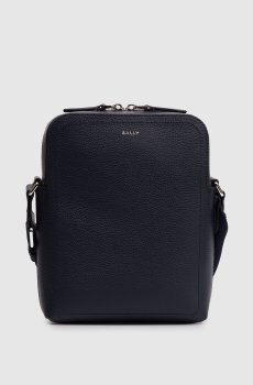 Синяя кожаная сумка Capitol с принтом логотипа