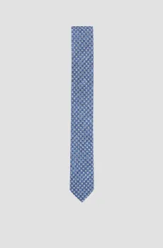 Мужской синий галстук с узором Синий ONESIZE BOSS 50499523;477