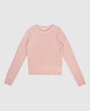 Детский розовый джемпер с шерстью