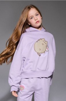 Худі з принтом Pusheen the Cat - Фіолетовий
