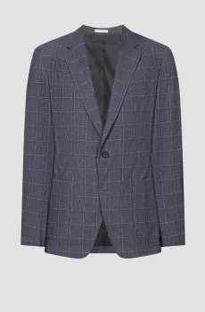 Мужской серый блейзер в клетку Серый 54 BOSS 50503208;030