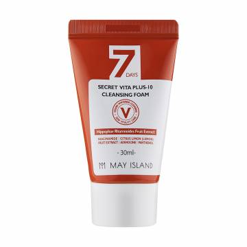 Пенка для умывания May Island 7 Days Secret Vita Plus-10 Cleansing Foam, 30 мл (миниатюра) Пенка для умывания May Island 7 Days Secret Vita Plus-10 Cleansing Foam, 30 мл (миниатюра)