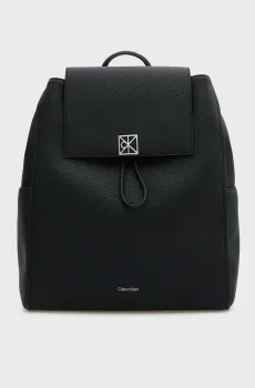 Женский черный рюкзак EMBLEM HW PEBBLE Черный ONESIZE Calvin Klein LV04F3553G