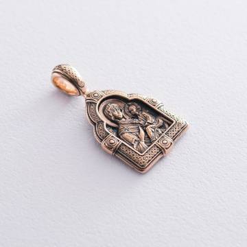 Подвеска "Икона Божией Матери Тихвинской" (чернение) п00790 Подвеска "Икона Божией Матери Тихвинской" (чернение) п00790