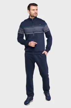 Мужской темно-синий спортивный костюм (кофта, брюки) SUIT GALAXY II Синий S Lotto 222876/1CI