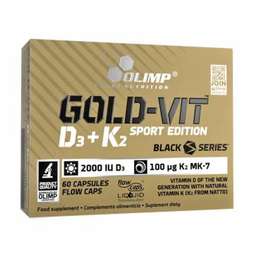 Витамины Д3 и K2 Olimp Sport Nutrition Gold-Vit D3 + K2 Sport Edition, 60 капсул Витамины Д3 и K2 Olimp Sport Nutrition Gold-Vit D3 + K2 Sport Edition, 60 капсул