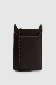 Коричневый кожаный чехол для телефона