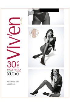 Колготки женские Viven petty Nudo, 30 DEN, черный, размер 3