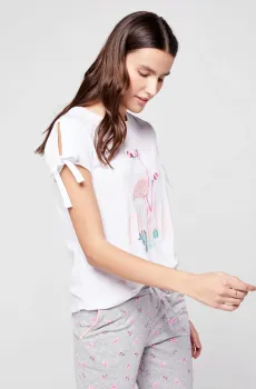 Женская белая футболка FILIPPO Белый XS Etam 6505221