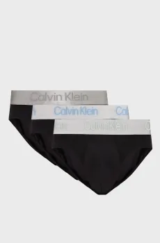 Мужские черные брифы (3 шт) HIP BRIEF Черный XXL Calvin Klein LV00NB4122