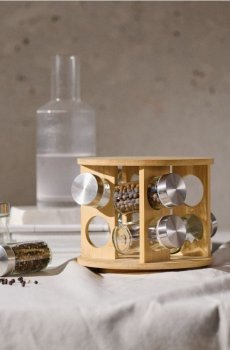 Контейнери для спецій зі станком 9 pack - білий