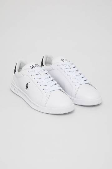 Кожаные ботинки Polo Ralph Lauren Hrt Ct II цвет белый 809829824005 Кожаные ботинки Polo Ralph Lauren Hrt Ct II цвет белый 809829824005