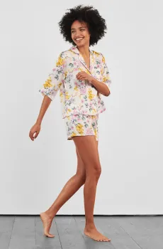 Женская белая рубашка с узором NAIM Белый M Etam 6525408