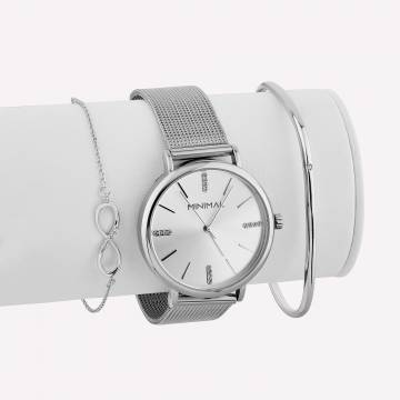 Серебряный браслет Minimal B-33 15415 Бандл Изящная Бесконечность Серебряный браслет Minimal B-33 15415 Бандл Изящная Бесконечность