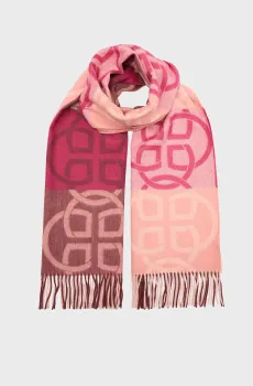 Женский шерстяной шарф с узором MONOGRAM WOOL SCARF Разноцветный ONESIZE Gant 4920256