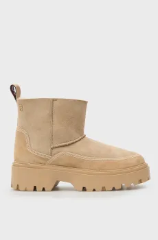 Женские бежевые замшевые угги SHEARLING Бежевый 40 Tommy Hilfiger FW0FW08997