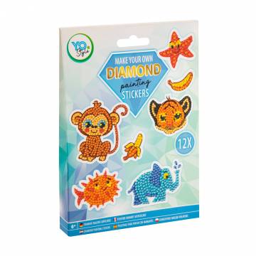 Набор для творчества Grafix Diamond Painting Stickers Алмазные наклейки Животные, от 6 лет, 18*13*2.5 см (6337649) Набор для творчества Grafix Diamond Painting Stickers Алмазные наклейки Животные, от 6 лет, 18*13*2.5 см (6337649)