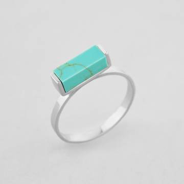 Серебряное кольцо Minimal 1839-blue-16 16 Серебряное кольцо Minimal 1839-blue-16 16