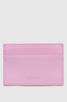 Розовый кожаный картхолдер Diag