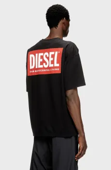 Мужская черная футболка T-BOXT-BISK Черный S Diesel A20036 0EPCA