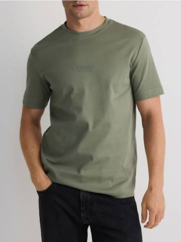 Reserved - Футболка regular fit з мерсеризованої бавовни - блідо-зелений - XS408-07X Reserved - Футболка regular fit з мерсеризованої бавовни - блідо-зелений - XS408-07X