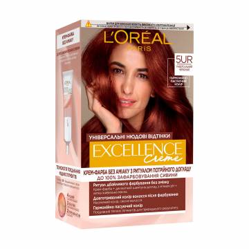 Стойкая безаммиачная крем-краска для волос LOreal Paris Excellence Creme Universal Nudes 5UR Универсальный красный, 192 мл Стойкая безаммиачная крем-краска для волос LOreal Paris Excellence Creme Universal Nudes 5UR Универсальный красный, 192 мл