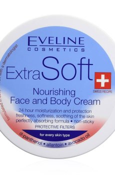 Уценка! Крем для лица и тела Eveline Cosmetics Extra Soft питательный, для всех типов кожи, 200 мл