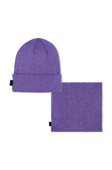 Детская шапка и шарф Karl Lagerfeld цвет фиолетовый Z30333
