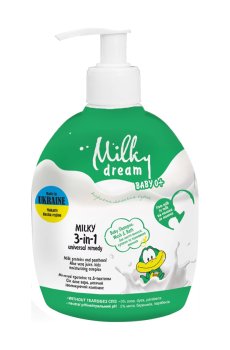Детское универсальное средство для купания 3 в 1 Milky Dream Baby для мытья волос и подмывания малышей, 250 мл