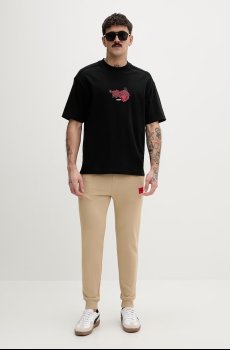 Хлопковые спортивные штаны HUGO Doak212