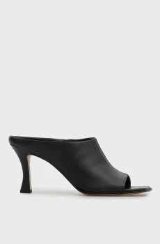 Женские черные кожаные мюли Vionnet Черный 40 PRPY PRSLT1292W