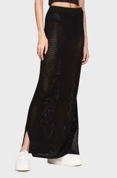 Женская черная юбка TJW  OPEN STITCH MAXI Черный XS Tommy Jeans DW0DW17878