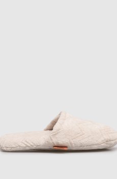 Бежевые домашние тапочки Chail в узор
