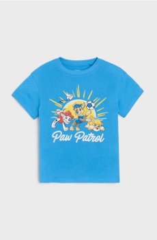 Бавовняна футболка з принтом PAW Patrol - морська хвиля