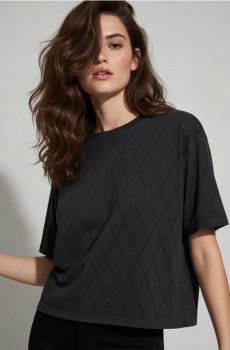 Бавовняна футболка - темно-сірий