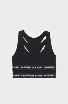 Женский черный топ Logo Bralette (2 шт) Черный XS Karl Lagerfeld 220W2155