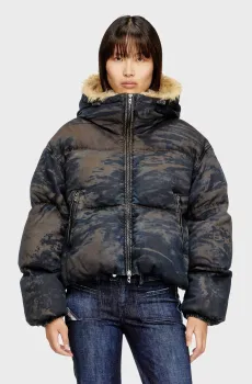 Женская темно-синяя куртка W-AVES-FUR Синий 40 Diesel A18474 0LKCX