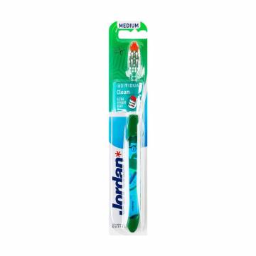 Дизайнерская зубная щетка Jordan Individual Clean Средняя, голубовато-зеленая, 1 шт Дизайнерская зубная щетка Jordan Individual Clean Средняя, голубовато-зеленая, 1 шт