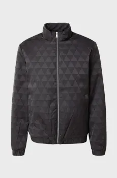 Мужская черная куртка с узором Черный XL Guess M6YL24.W2815;FJEM