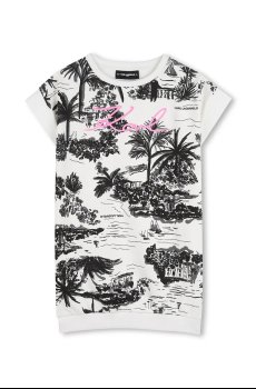 Хлопковое детское платье Karl Lagerfeld