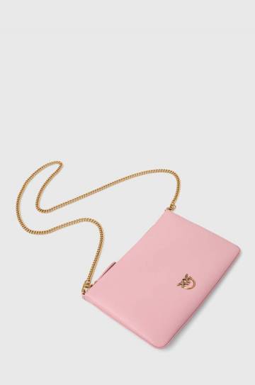 Кожаная сумочка Pinko цвет розовый Кожаная сумочка Pinko цвет розовый