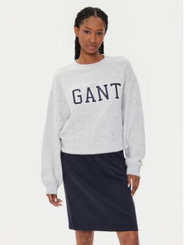 Gant Світшот Logo 4200840 Сірий Relaxed Fit Gant Світшот Logo 4200840 Сірий Relaxed Fit