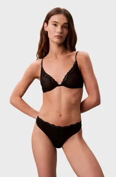 Женские черные трусики THONG Черный XS Calvin Klein LV00QD5270