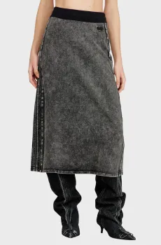 Женская темно-серая юбка O-ERMY Черный S Diesel A20998 0DCCJ