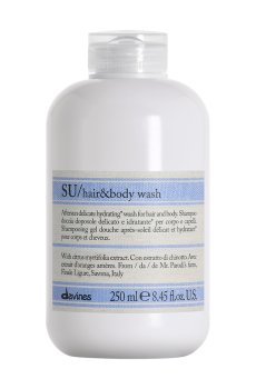 Бессульфатный шампунь Davines SU Shampoo для волос и тела защита от солнца, 250 мл