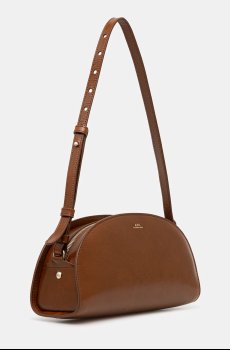 Кожаная сумочка A.P.C. sac demi-lune shoulder