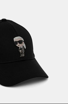 Хлопковая кепка Karl Lagerfeld IKON RHINESTONES