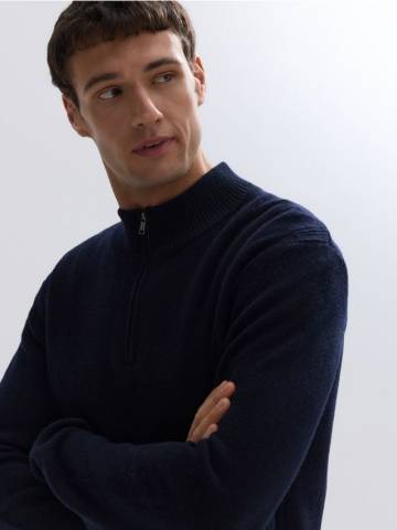 Reserved - Джемпер із додаванням вовни - темно-синій - 402GQ-59X